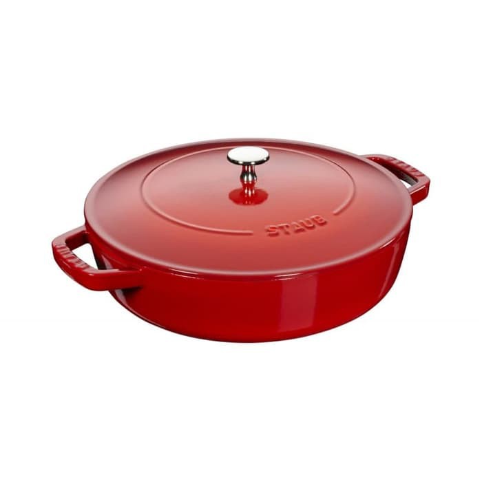 Jual Wajan Staub Saute Pan Chistera Lid Round 28 Cm Cherry | Shopee Indonesia