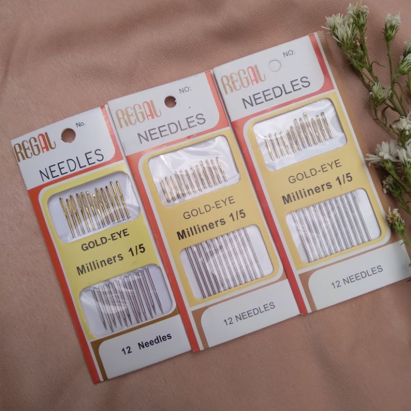 Jual Jarum jahit tangan/Jarum sulam Gold eye 1/5/ Jarum sulam benang