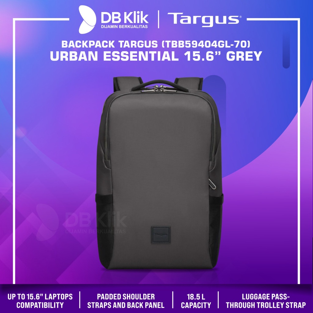 Jual Backpack TARGUS TBB59404GL URBAN ESSENTIAL 15.6" Grey TBB59404GL70