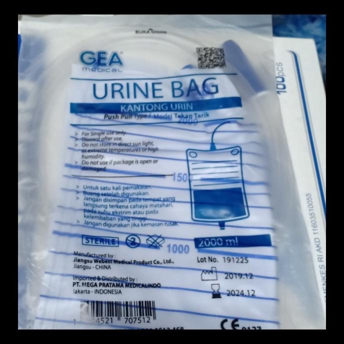 Jual URINE BAG GEA URIN BAG URINE BAGS KANTONG URINE per pak isi