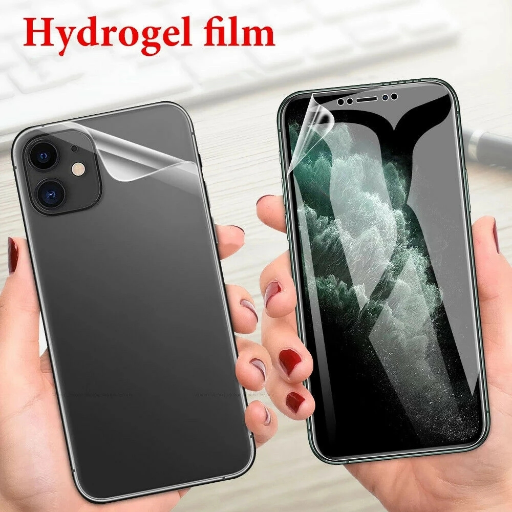 Pelindung Layar Hydrogel Depan / Belakang Untuk Iphone 13 min 12 11 Pro
