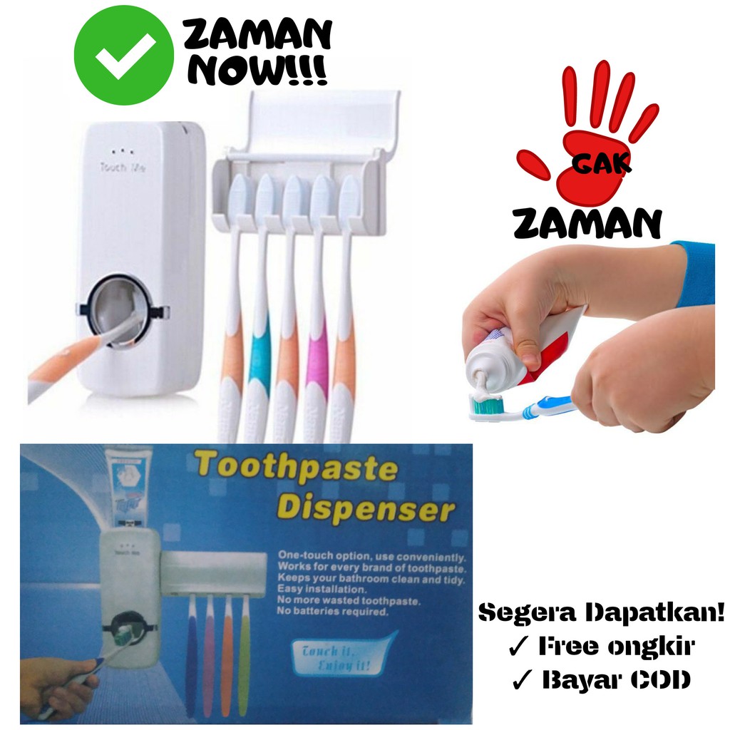 Dispenser Odol dan Tempat sikat GIGI (Toothpaste Dispenser
