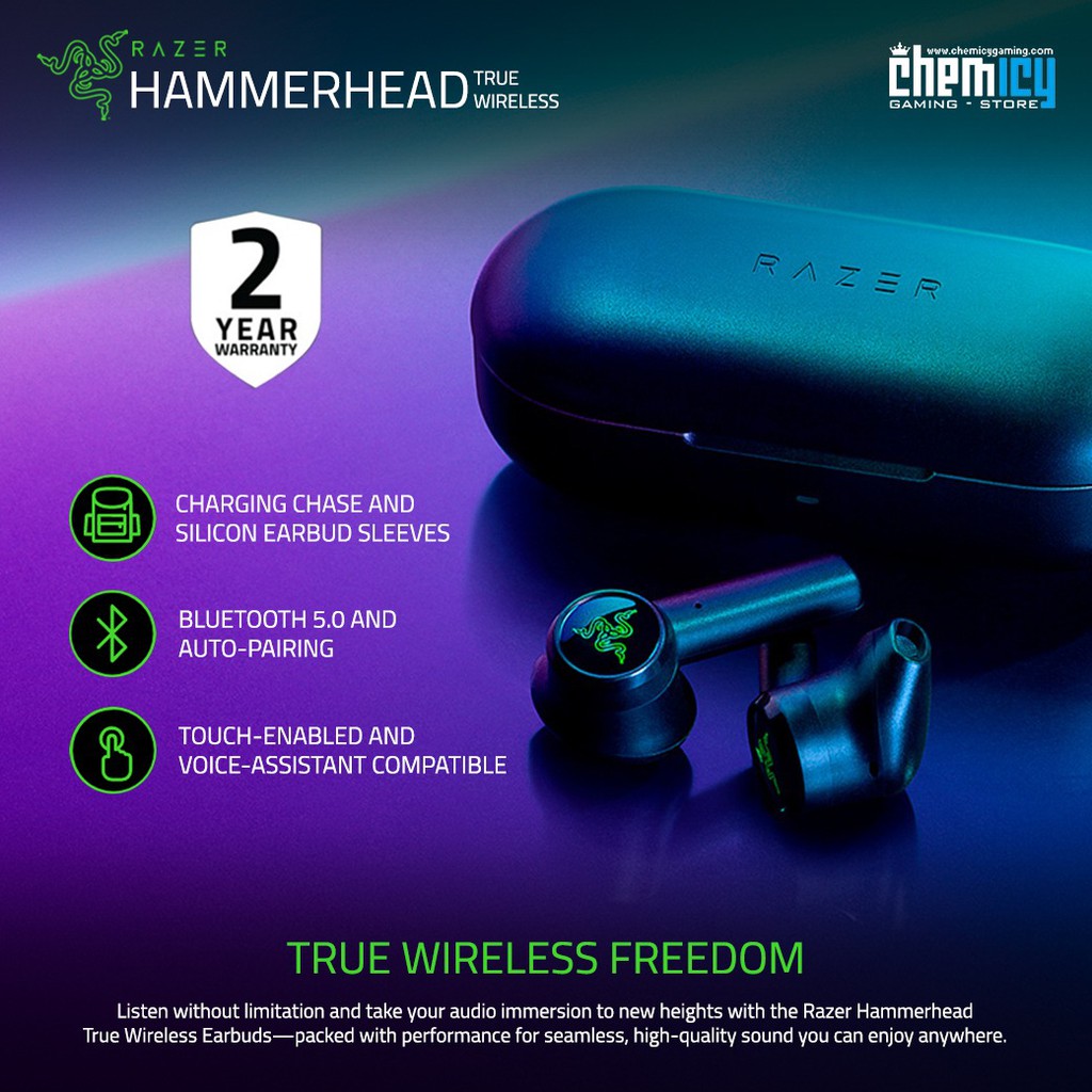 Razer Hammerhead True Wireless Bluetooth Earbuds Shopee