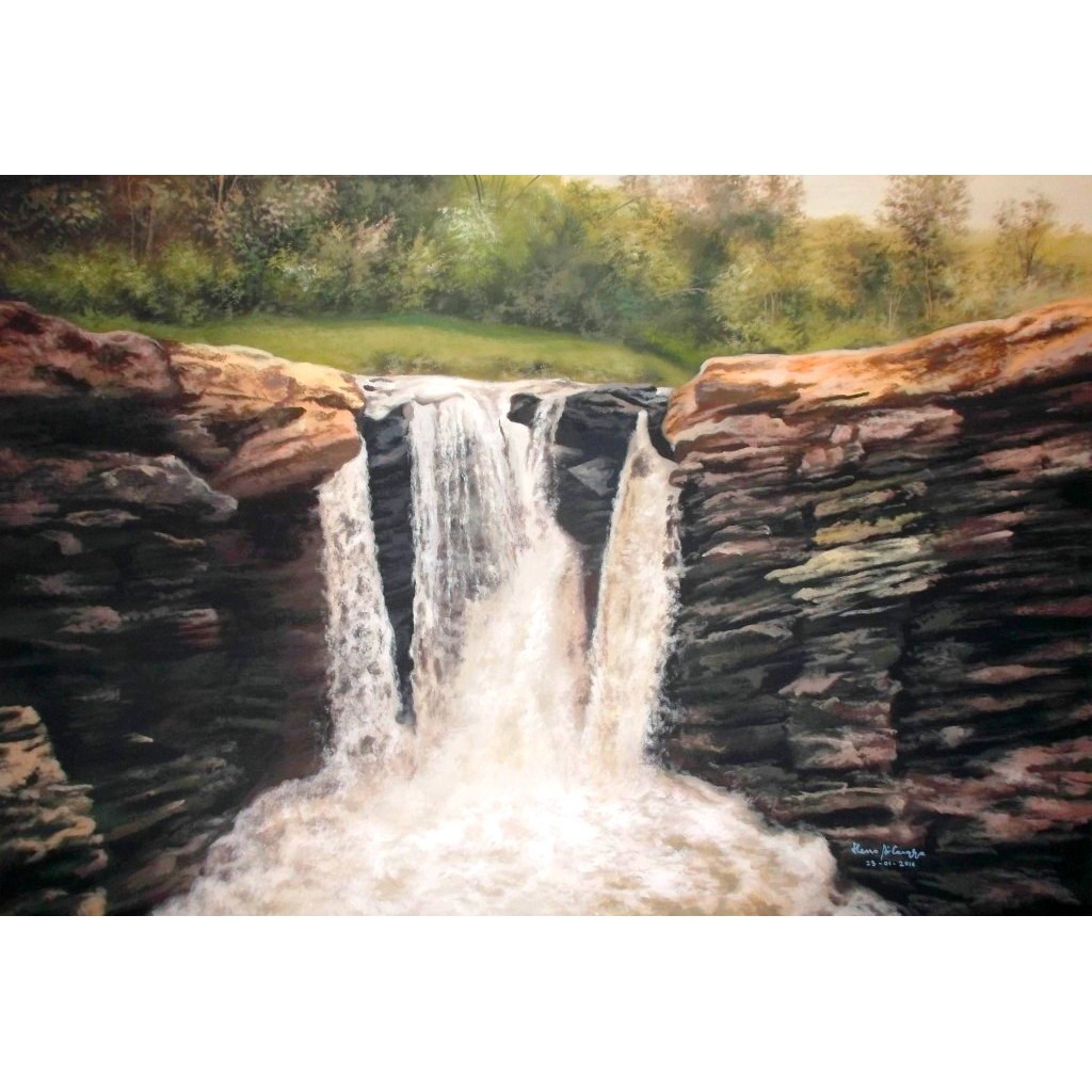 Jual Lukisan Pemandangan Air Terjun, Keindahan Alam Yang Tersembunyi Indonesia|Shopee Indonesia 1024_X_1024_jpg