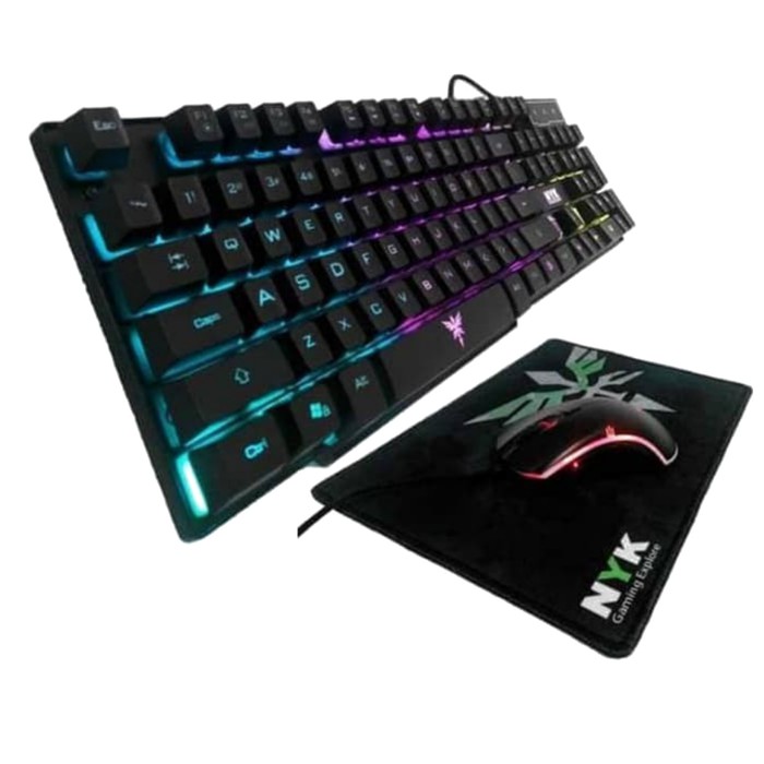 Jual Nyk Aurel Kc100 &amp; Kc200 Paket Combo Gaming Keyboard, Gaming Mouse &amp;  Mousepad Terbaik Harga Murah Indonesia|Shopee Indonesia