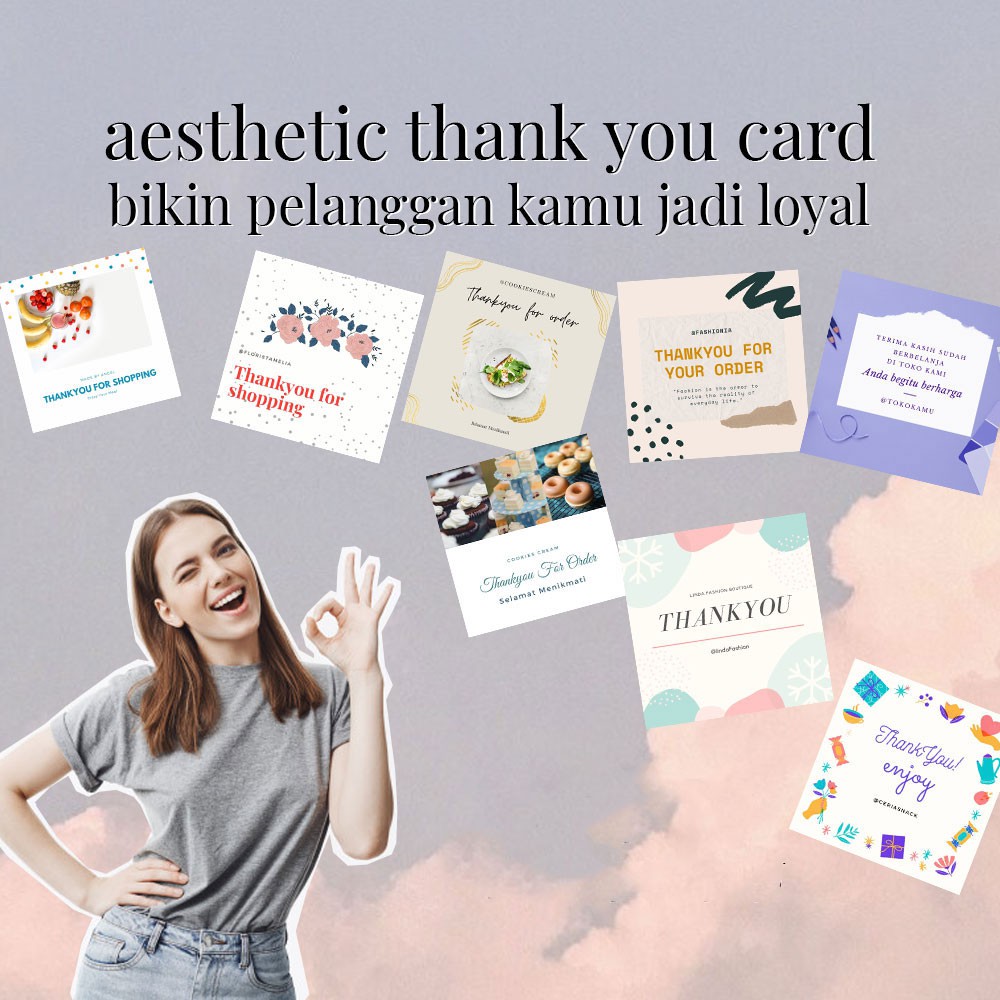Custom Kartu Ucapan Terima Kasih Thank you card