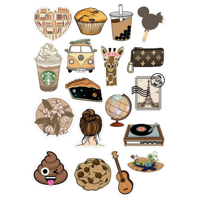 Jual Sticker Brown Sticker Tumblr Aesthetic Sticker Cokelat Sticker Laptop Sticker Case Hp | Shopee Indonesia