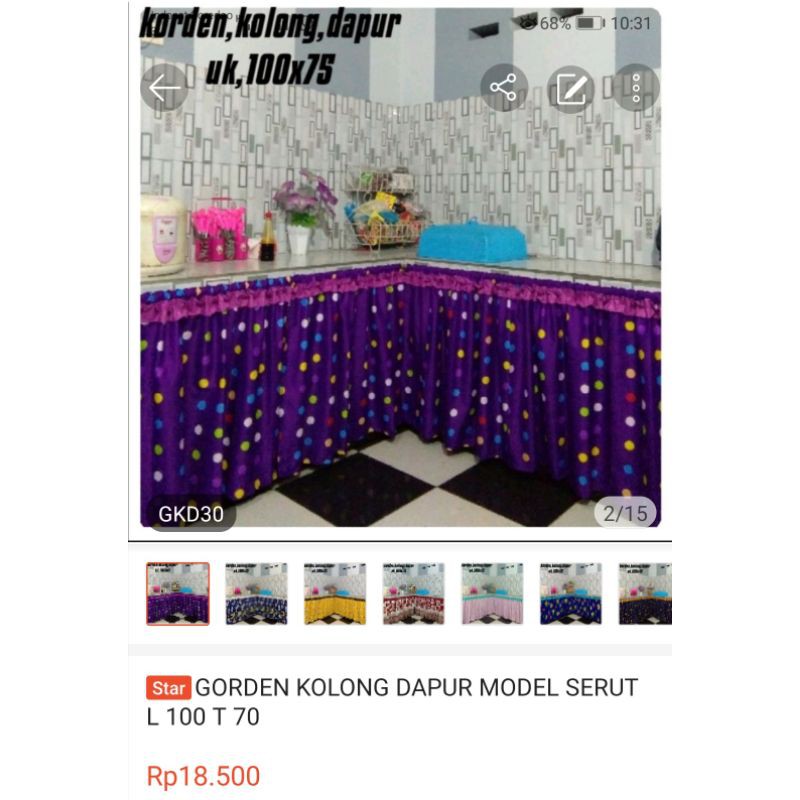 GORDEN KOLONG DAPUR MODEL SERUT L 100 T 70 Shopee Indonesia