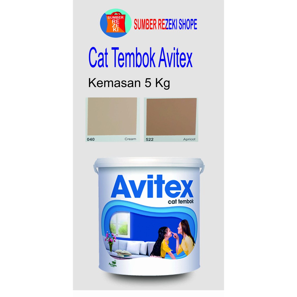 Jual Cat Tembok (Cokelat, Cream) Plafon Gypsum Avitex Interior 5Kg Avian Brands | Shopee Indonesia
