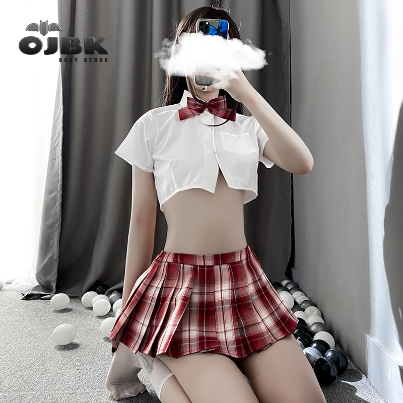 Jual Sexy Cosplay School Girl Costumes Japanese Kawaii Erotic Student Outfit Short Top Mini Pleated Skirt | Shopee Indonesia