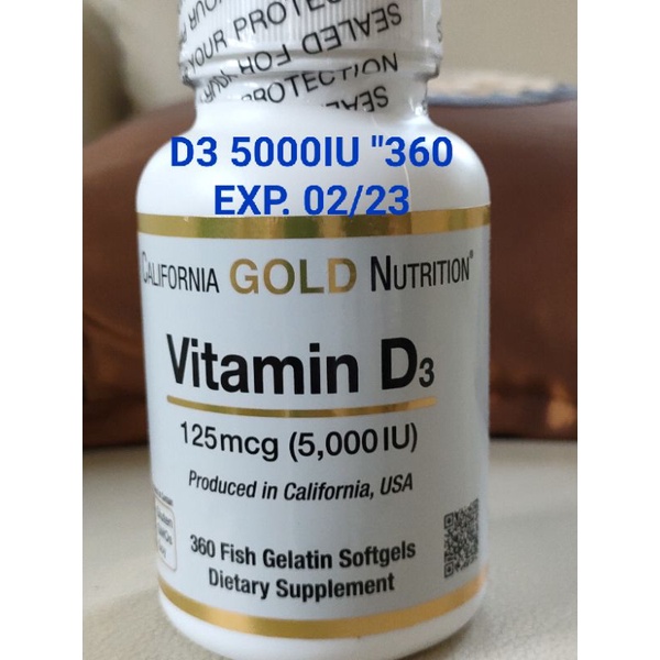 Jual Vitamin D3 5000 IU California Gold Nutrition (USA) 360 Softgels Shopee Indonesia