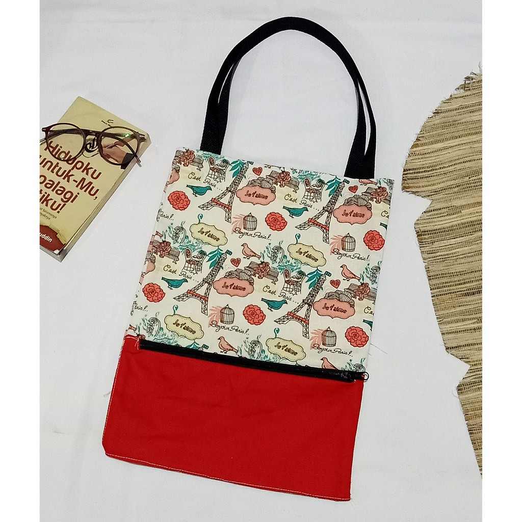 Tote bag/Tas Kuliah Sekolah Wanita Kanvas/canvas Tote