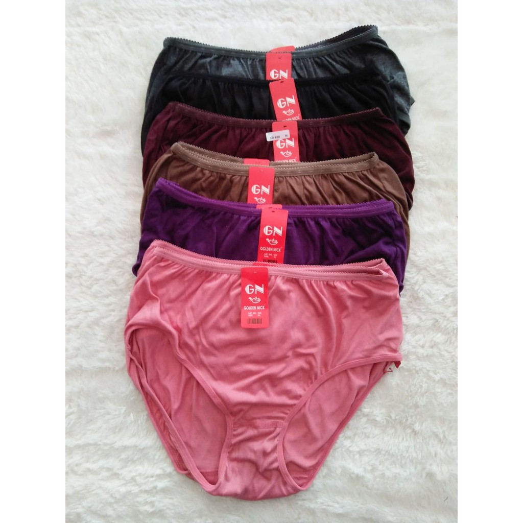 6pcs CD / Celana dalam wanita merk Golden Nick label merah art 939 warna gelap Shopee Indonesia