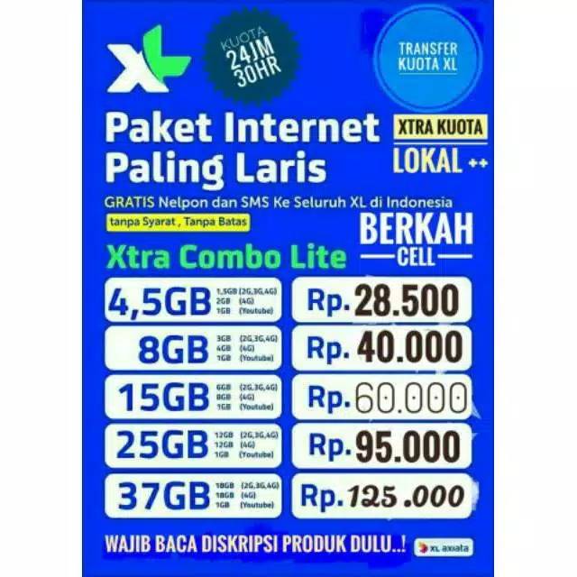Daftar Harga Paket Xl Xtra Combo Lite Daftar Ini