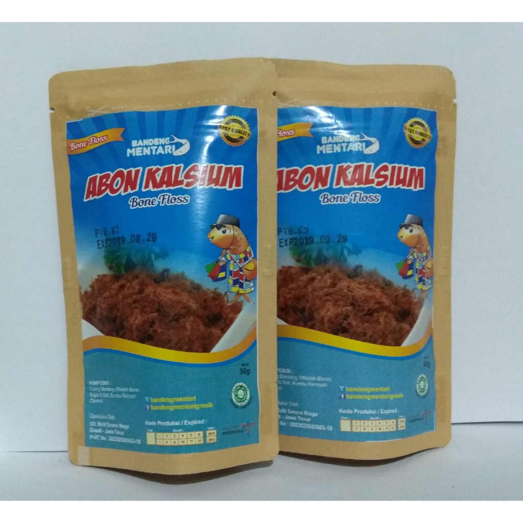 Abon Kalsium Tulang Ikan Bandeng 50 gram Khas Gresik Shopee Indonesia