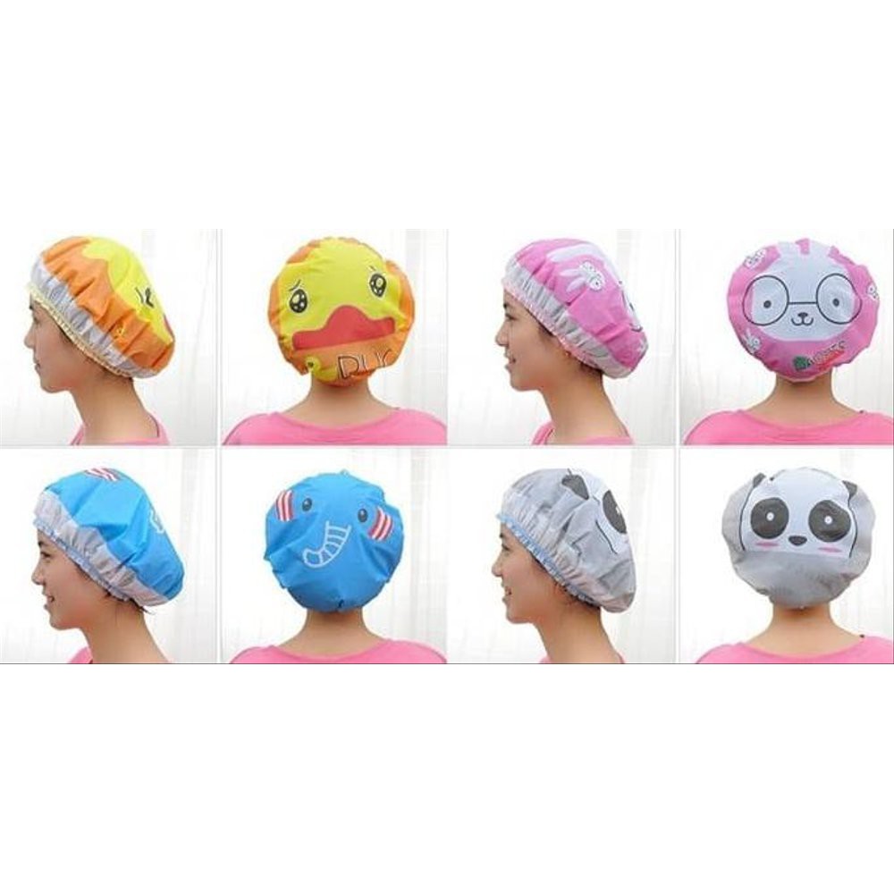 Shower cap karakter penutup kepala anti air / Topi Mandi Lucu / WaterProof  / Shower Cap Karakter Top | Shopee Indonesia