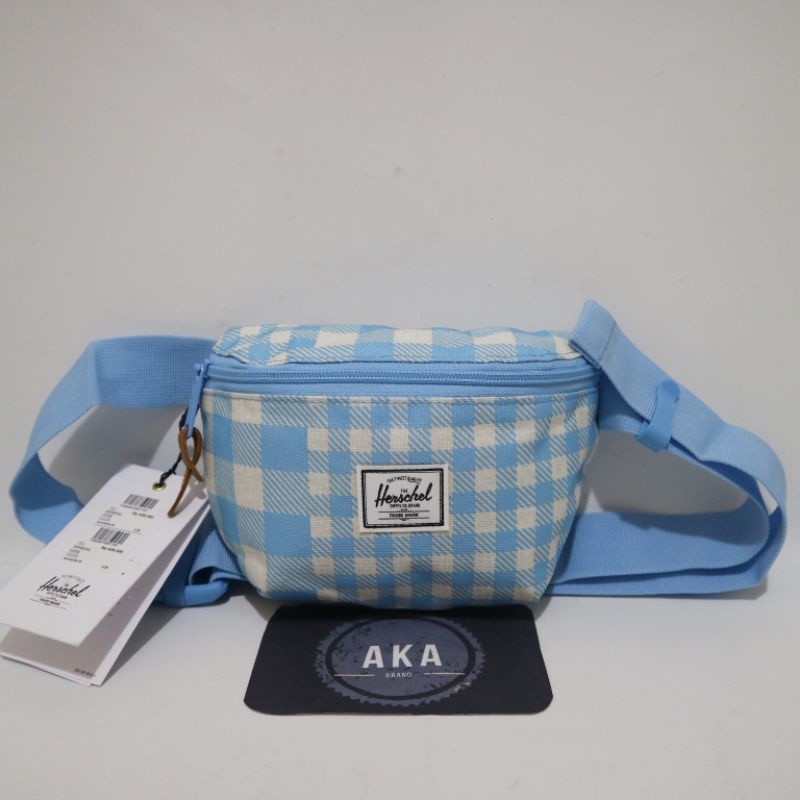 Jual Tas Herschel Fourteen Hip Pack Gingham Alaskan Blue Sling Waist