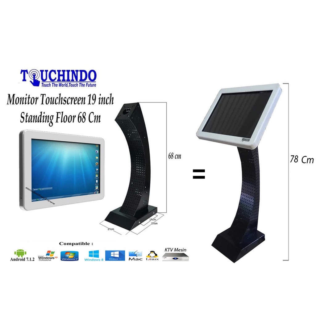 Jual Monitor Touchscreen 19 inch Standing Tinggi (FB19TCD - Black)  Indonesia|Shopee Indonesia