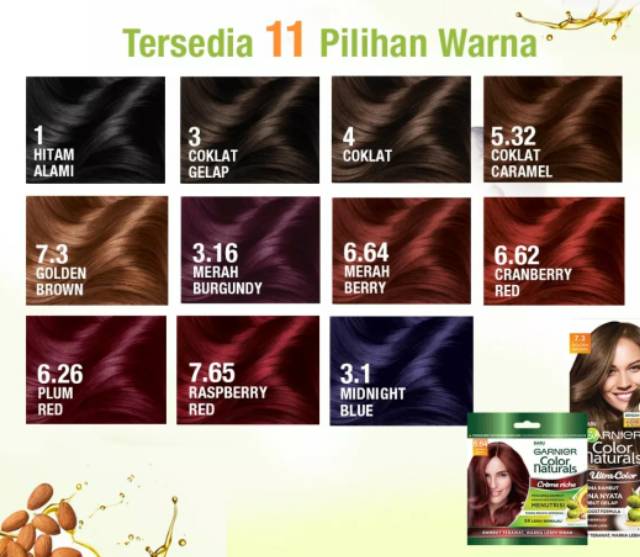 Jual Garnier Color Naturals Cat Semir Pewarna Rambut Coklat Gelap Caramel Golden Brown | Shopee Indonesia