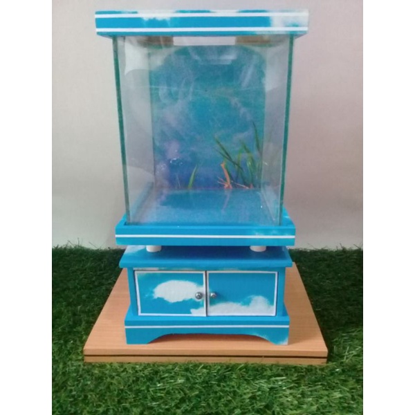 Jual Aquarium Ikan Full Set / Aquarium Cupang guppy / akuarium hias