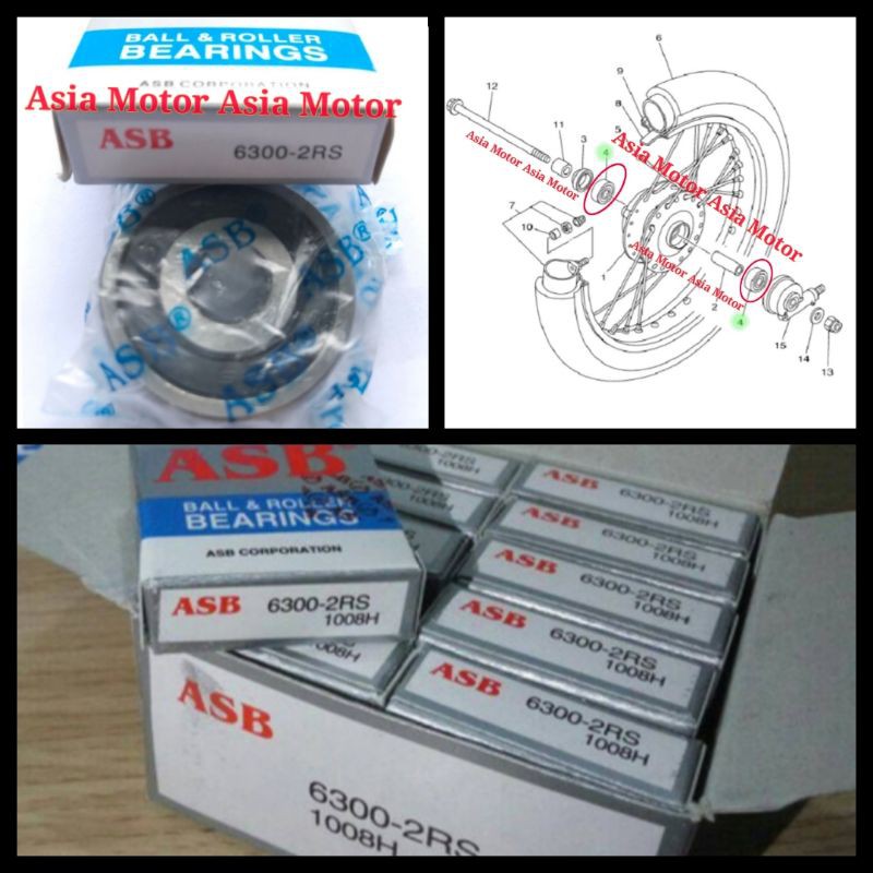 Bearing Laher Klaker Klaher Laker Roda Depan Yamaha Mio Mio Soul J MioJ