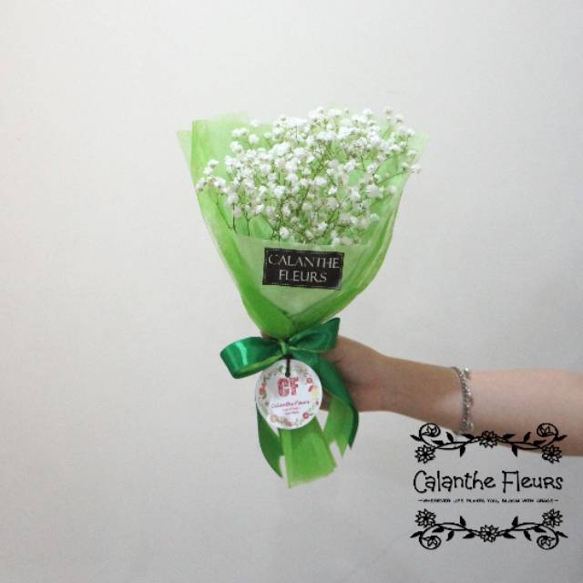 Hand Bouquet / Buket Bunga Baby Breath (Ukuran Kecil