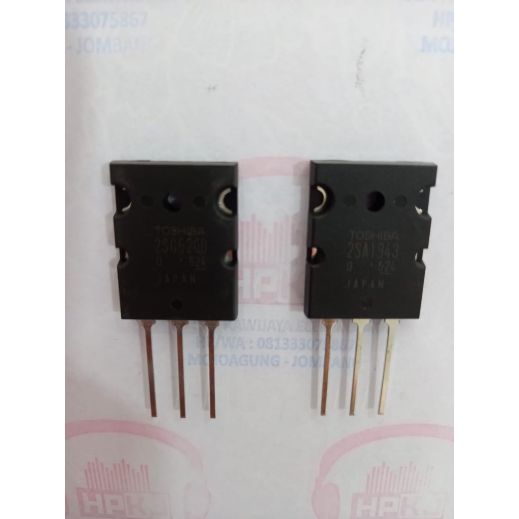Jual Transistor Final Toshiba 2sc5200 2sa1943 2SC 5200 & 2SA 1943 ( 524
