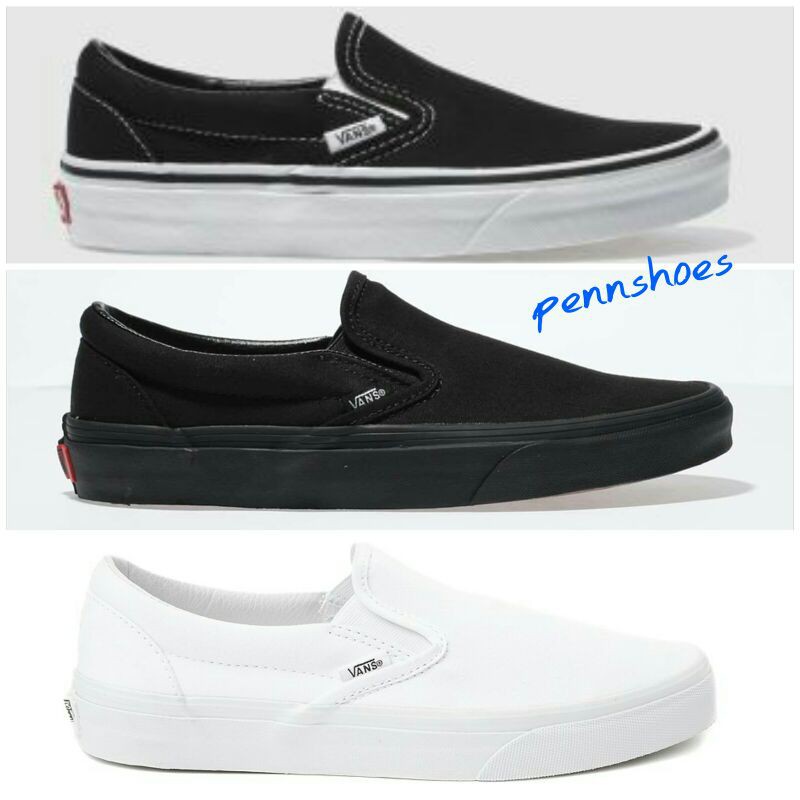 [GRADE ORIGINAL] SEPATU VANS SLIP ON HITAM PUTIH NAVY Shopee Indonesia