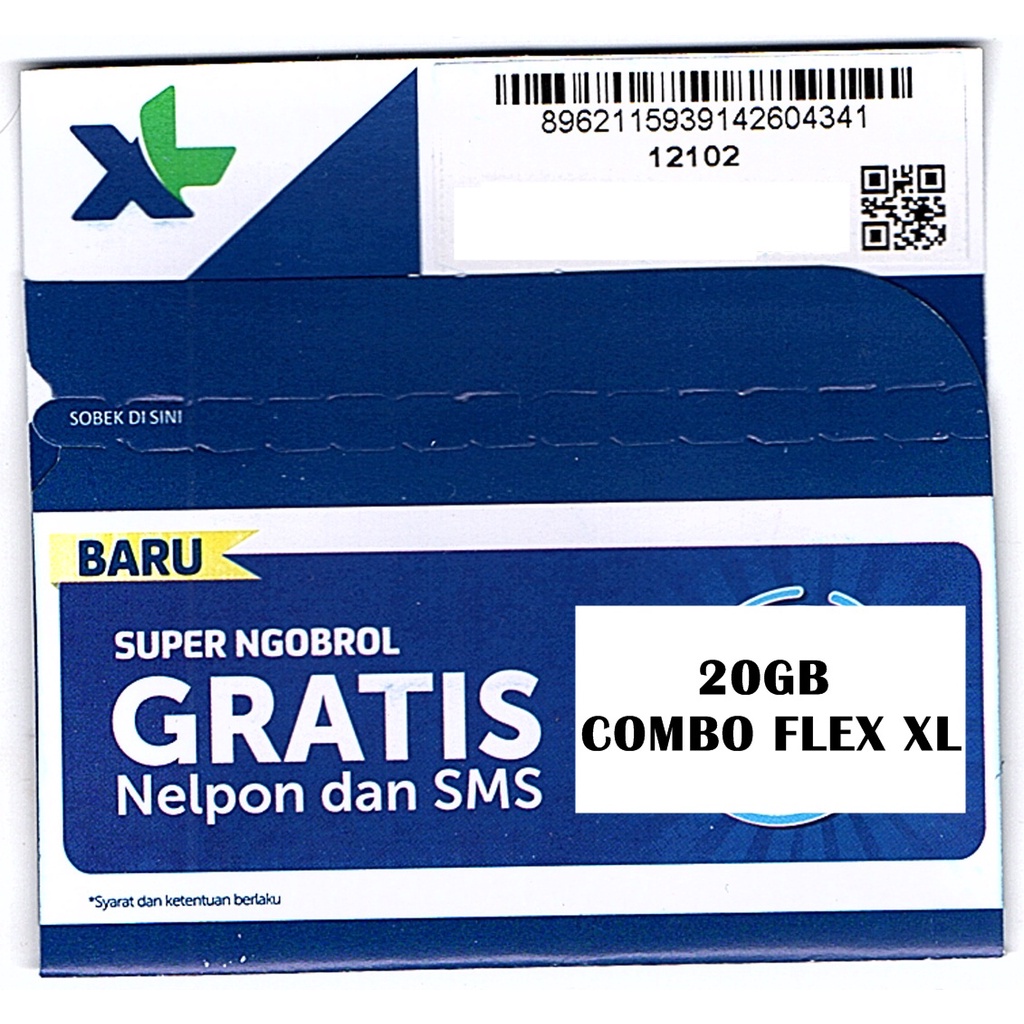 Jual kartu PERDANA XL COMBO FLEX XL 20 GB Shopee Indonesia