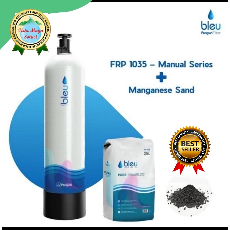 Jual FILTER AIR TABUNG MANUAL PENGUIN MANGANESE SAND FRP1035MS free