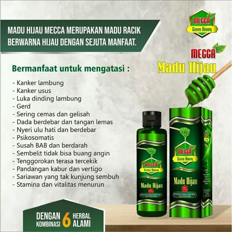 Jual Madu Hijau Mecca Madu Hijau Herbal Lambung Asli 210 Gram Mengatasi  Maag dan Infeksi Lambung Green Honey Mecca Atasi Masalah Asam Lambung Maag  GERD Maag Kronis Indonesia|Shopee Indonesia