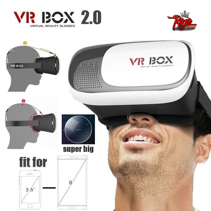 Jual Vr Box 2 Virtual Reality Glasses Kacamata Hp 3D 3 Dimensi | Shopee Indonesia