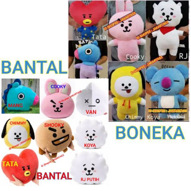 Boneka bt21 bts dan Bantal bt21 bts Shopee Indonesia