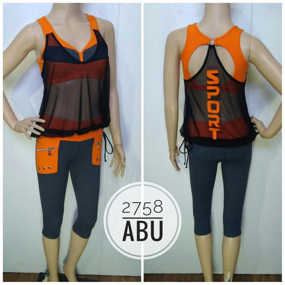 Baju Setelan Olahraga Senam Zumba Aerobik Gym Yoga Wanita