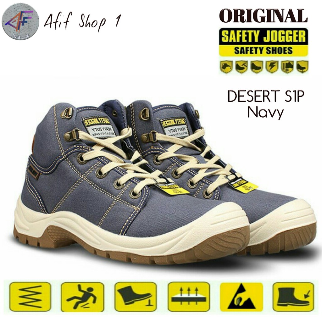 Jual Sepatu Sepatu Safety Jogger DESERT S1P NAVY Original sepatu