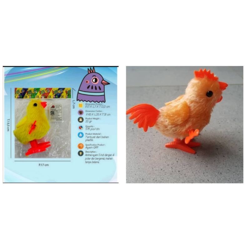 Jual Wind Up Chicken wind up hopping funny toys children Shopee Indonesia