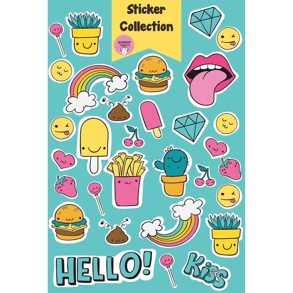 Sticker Tumblr Murah Stiker Cute Lucu Pastel Feed Emoji / STIKER TUMBLR MURAH Shopee Indonesia