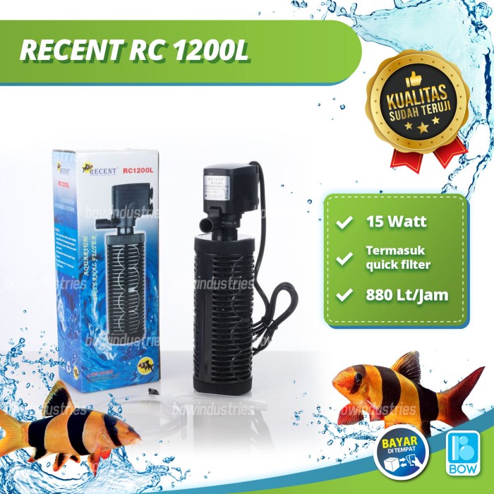 Jual Internal Filter Air Aquarium Aquascape RECENT RC 1200L 1200 L Indonesia