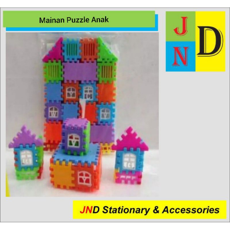 Jual Mainan Puzzle Anak Kreativitas Bisa Disusun Berbentuk Rumah Indonesia|Shopee Indonesia