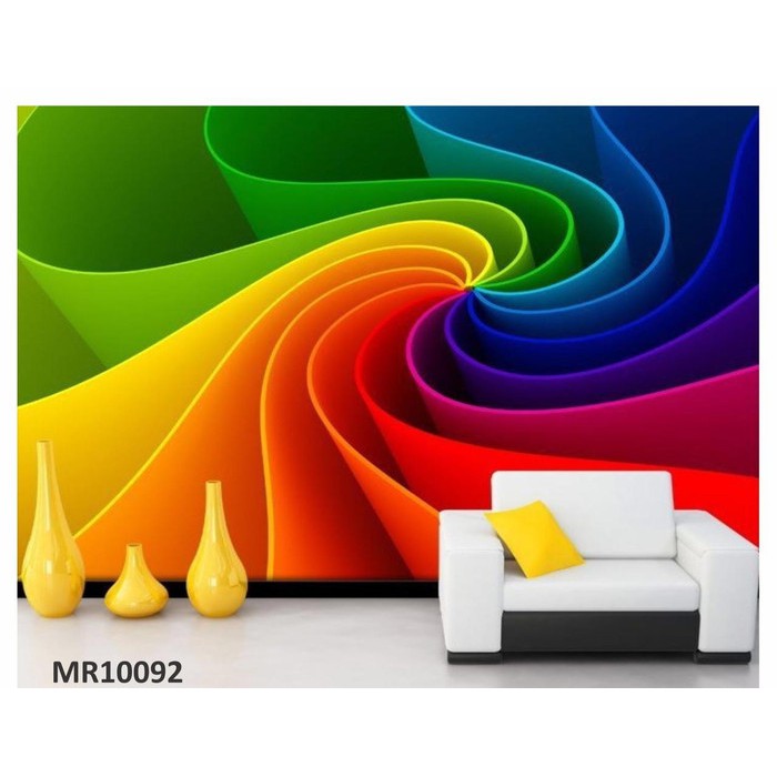 Mural Dinding Photowall Dinding Colorfull Warna Warni Pelangi Modern  Futuristik | Shopee Indonesia