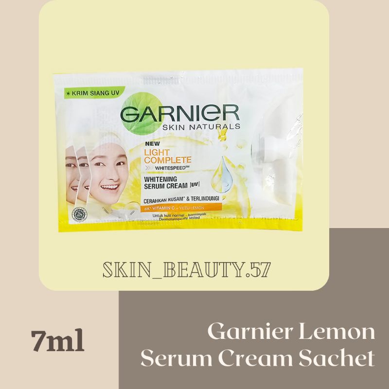 Jual Garnier Lemon Serum Ceam Sachet (Whitening Serum Cream) Indonesia
