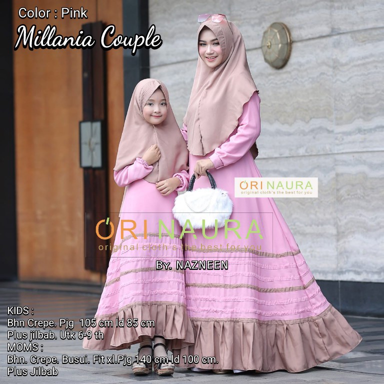 Gamis Couple Ibu Anak Ori Naura Hijab Muslimah