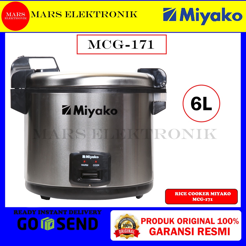 Jual RICE COOKER MIYAKO MCG171 / 6 LITER / MCG 171 / 16,7 LITER