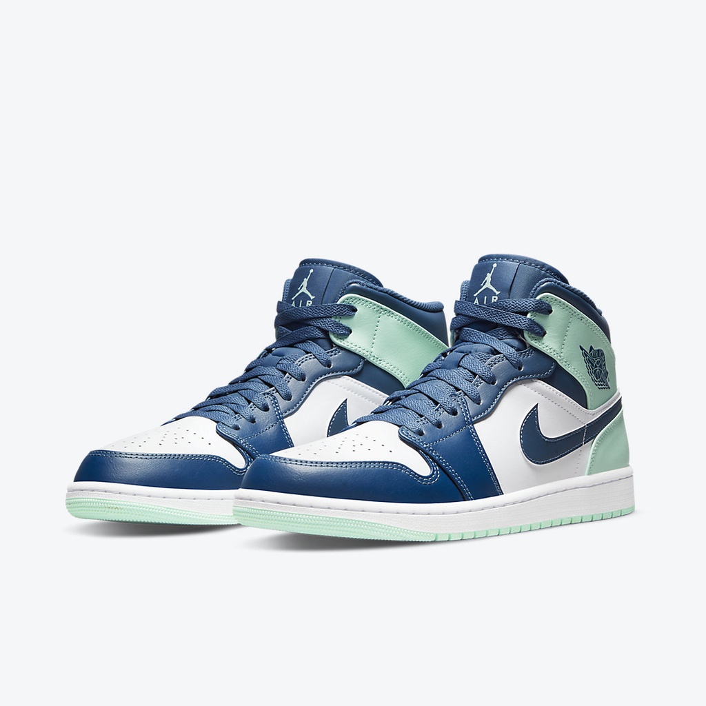 Jual Air Jordan 1 Mid Blue Mint 554724-413 100% Authentic | Shopee Indonesia
