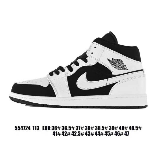 Jual 【Cod】Bnib Sepatu Nike Air Jordan 1 Mid Black White/Sepatu Pria/Fashion Pria | Shopee Indonesia