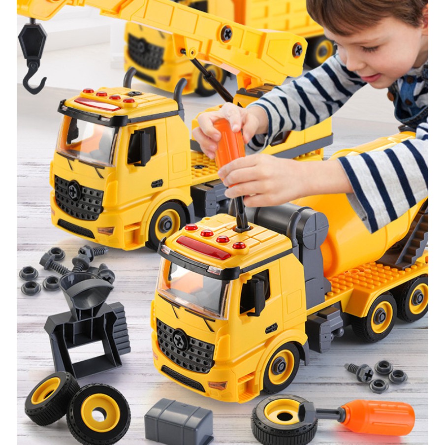 Jual Dunia Anak ! Mainan Anak Mobil-Mobilan Konstruksi Alat Berat Excavator Mixer Dump Truck | Shopee Indonesia