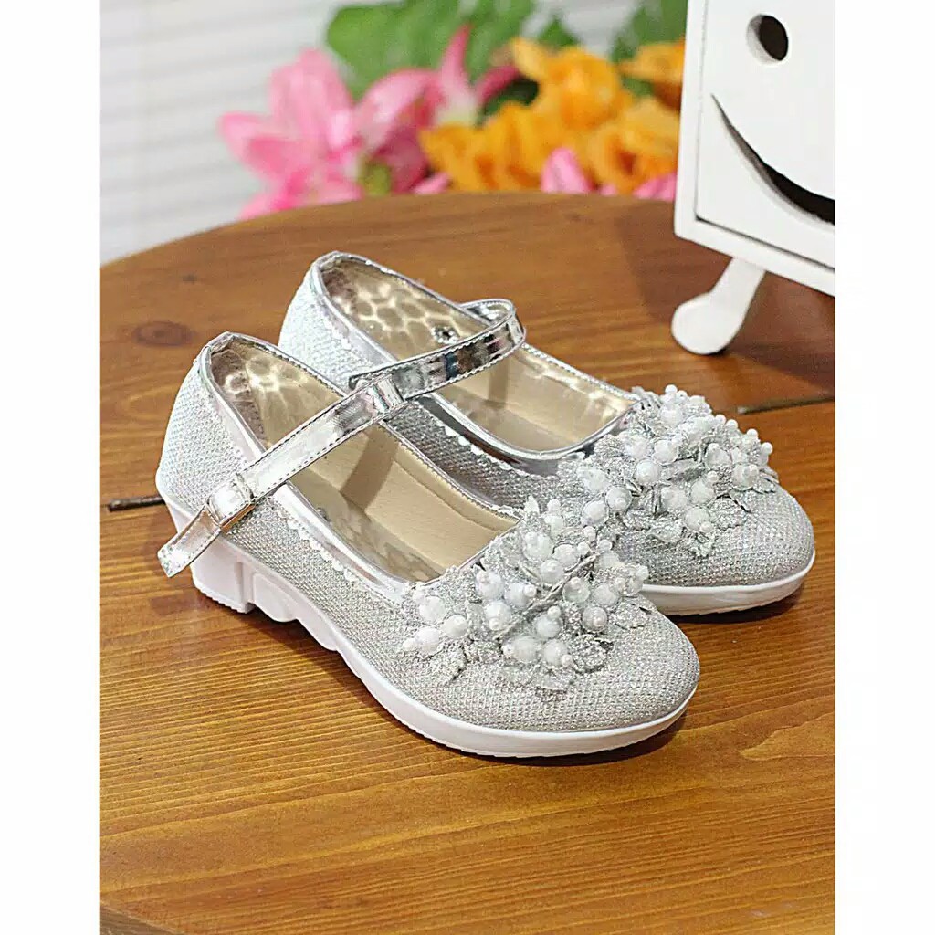 sepatu sandal pesta anak perempuan anggur balet/wl71