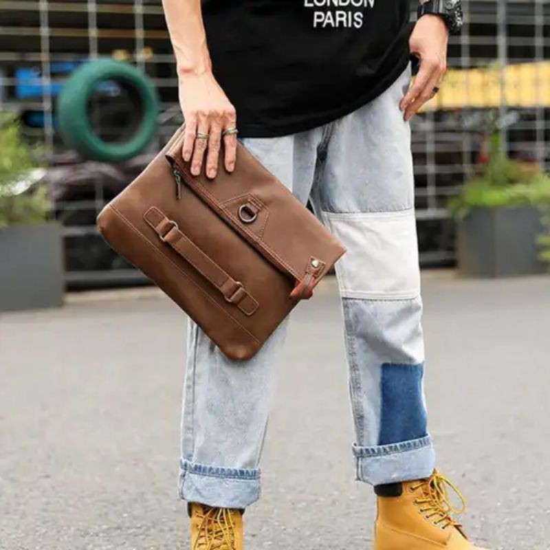 KOZHA tas selempang kulit pria leather waist bag bahu laki laki