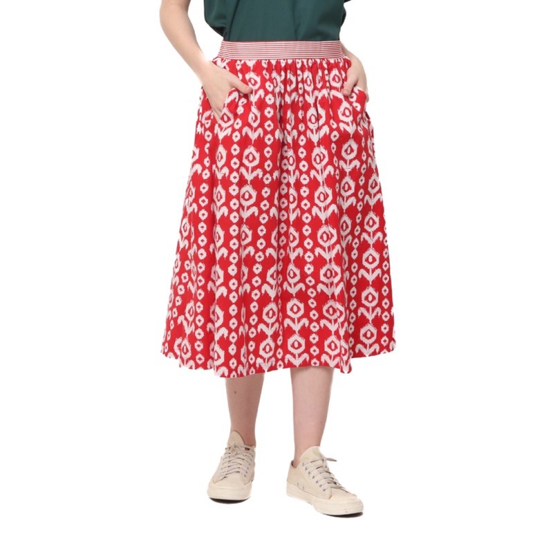 SIMPLE 8 Kimiko Skirt Batik Bawahan Rok Midi Wanita Batik Cap Monokrom Terbaru Shopee Indonesia