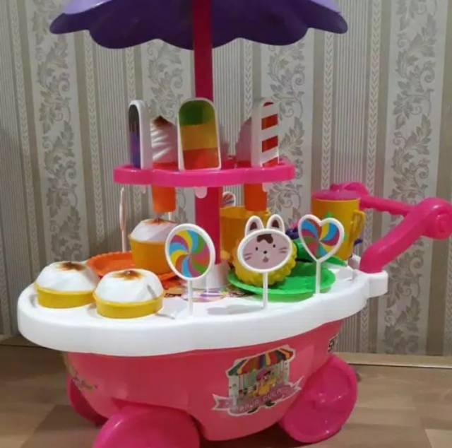 Jual Mainan Anak Gerobak Es Krim Dorong Besar | Shopee Indonesia